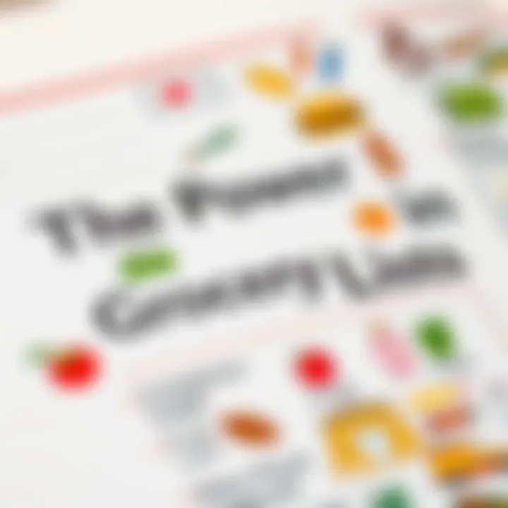 The Power of Imagery in Grocery Lists A close-up of colorful imagery in a grocery list