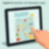 Digital Evolution of Grocery Lists Innovative visual grocery list on a digital device