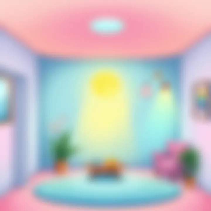 Visual stimulation area featuring soothing colors