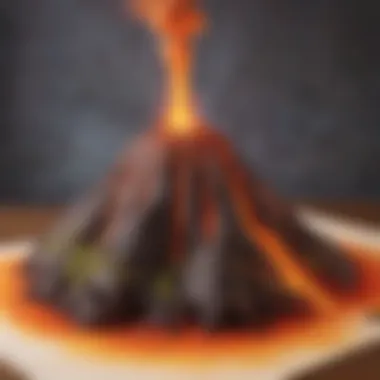 Artistic Volcano Model Crafting Volcano Model Design
