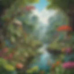 Illustration showcasing the wonders of biology exploration