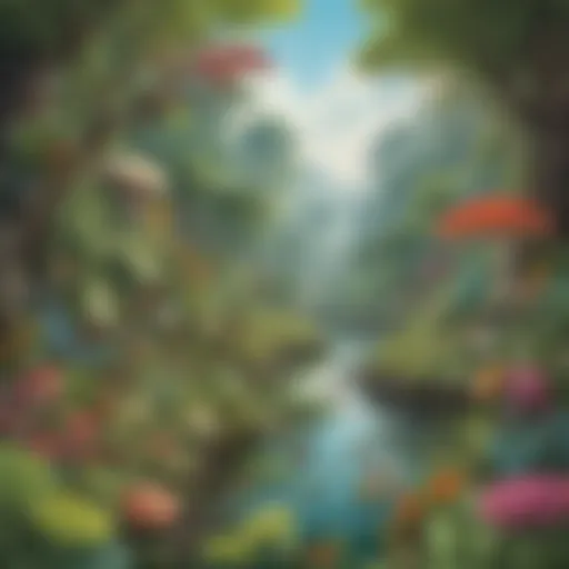 Illustration showcasing the wonders of biology exploration