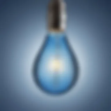 Innovative solutions visualized as a water droplet transforming into a lightbulb