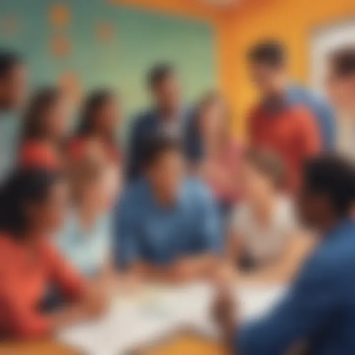 Diverse group of young entrepreneurs discussing business ideas